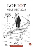 Loriot Heile Welt Kalender 2023 - kultiger Halbmonatskalender - Humorkalender - Wandkalender mit 24 Cartoons - 21 x 29,7 cm - Herausgeber: Heye Loriot 
