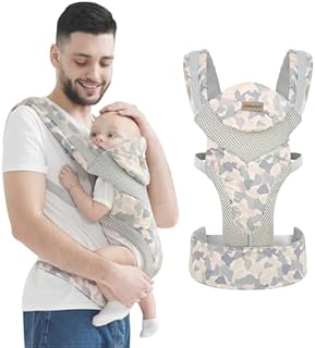 SERAPHY Baby Carrier for Newborn to Toddler, Front & Back Carrier for 3-24 Months Baby Boy Girl, Easy to Carry and Adjustable for Weight 8-35lbs