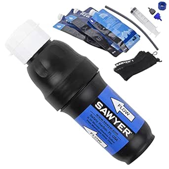 Sawyer Products SP131 Squeeze Water Filtration System w/ 3 Pouches (One 16-Oz, Two 32-Oz)