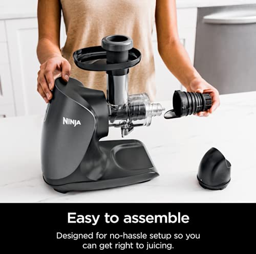 Ninja JC101C, Cold Press Juicer Pro, Compact Powerful Slow Juicer With Total Pulp Control and Easy Clean, Graphite (Canadian Version) Black 16oz by Ninja - Image 6