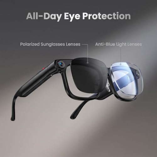 Image of AI Smart Glasses with Camera, 8MP HD Camera Glasses for Men Women | Photo Capture,Object Recognition,Video Recording Sunglasses,Real Time Translation,Voice Assistant, Bluetooth Open-Ear Music