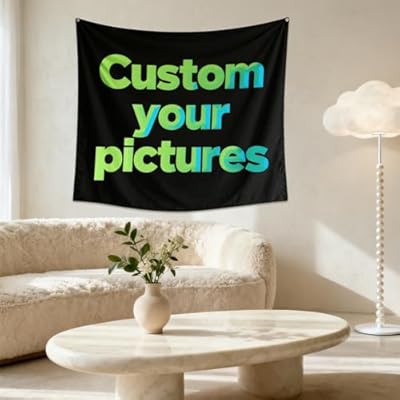 TICBIK Tapiz Personalizado, Tapices de Pared Fondo Personalizado con Foto Texto Nombre para Decoración Del Hogar Para Tapiz de Boda, Familia, Regalo Conmemorativo | Ya disponible en tu tienda friki favorita! En mundofriki.es!