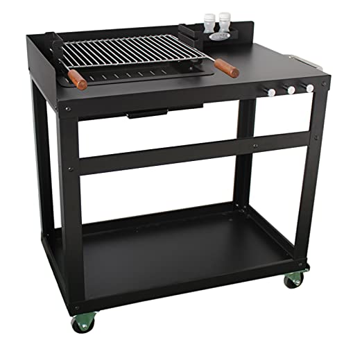 Kit Barbacoa De Exterior Carbón Y Leña Con Carro, Linares - Imor En Oferta Imor - Kit Carro Y Barbacoa De Jardín De Carbón Y Leña Linares