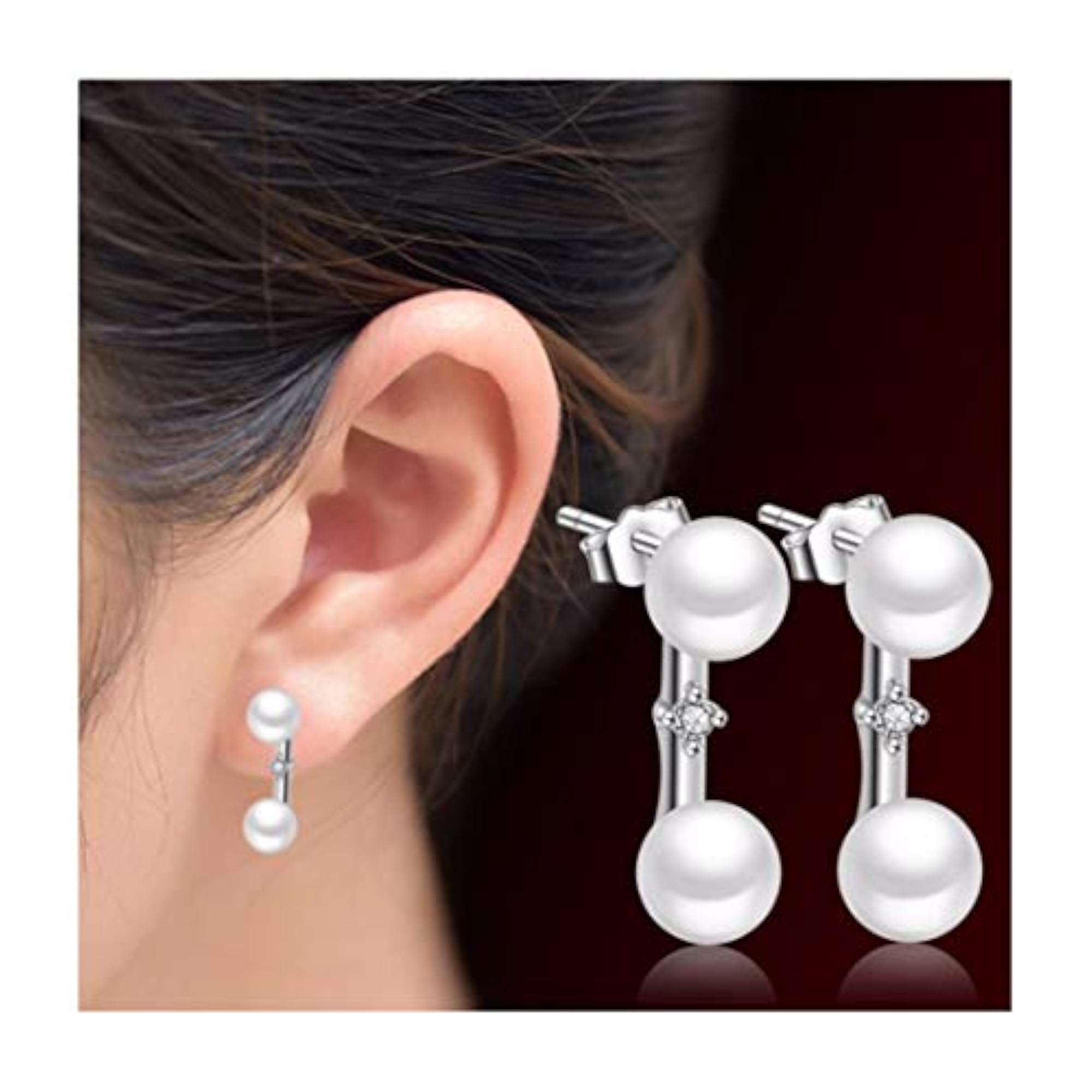 Women's White Plated Jhumki Earrings