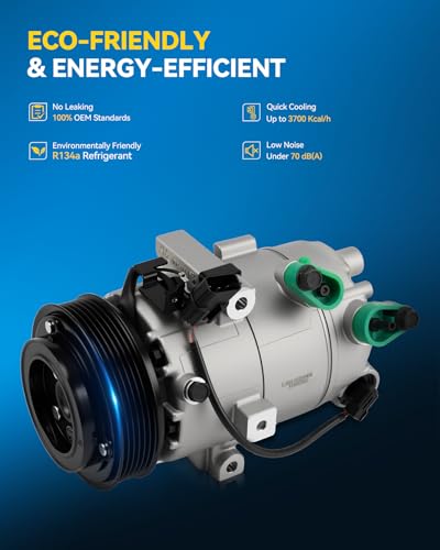 Image of PHILTOP 168374 NEW AC Compressor Compatible with Elantra 2017-2020 2.0L, for Elantra GT 2017, Air Conditioning Compressor with Clutch