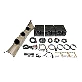 MaxTow Match Diesel Gauge Package Compatible with Dodge Ram 6.7L Cummins 2500 3500 2010-2018 - Double Vision 60 PSI Boost, 1500 F Pyrometer EGT & Transmission Temp Gauges - Taupe Triple Pillar Pod