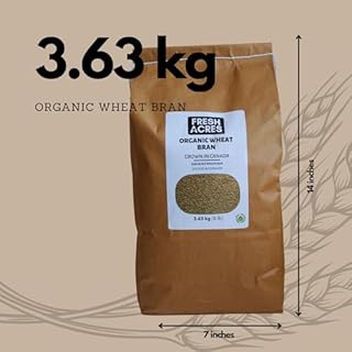 Organic Wheat Bran Canadian Grown Bulk Dry 3.63 Kg (8 lb) Fresh Acres