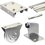 Schiebetorbeschlag SLID'UP 1600 mit Bodenlaufschiene 585 cm (3x 195 cm) für Tore bis 400 kg