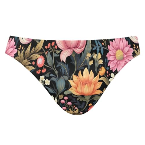 K様épine rétro flower bi-color swim wear Amazon.com: KFBE Men's Briefs Sexy Flowers Floral Vintage Bikini