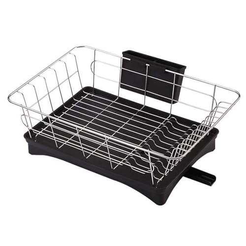 JAVYPPT Dish rack - Quality Kitchen Sink Side Draining Dish Drying Rack Dish Rack with Drainboard