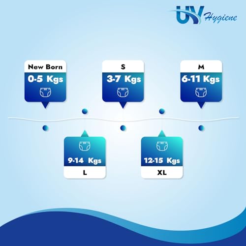 Image of UV BABY PREMIUM DIAPERS NEW BORN 50s pack Taped style 0-5kg