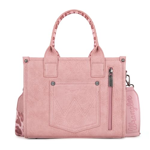 Image of Wrangler Cow Print Tote Bag for Women Western Purse Boho Top Handle Satchel Handbag with Signature Strap