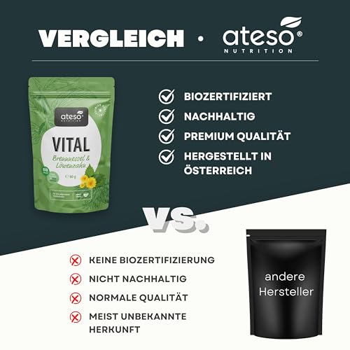 kalorienarm für Abnehmkuren und Verdauungsförderung (114 Zeichen). - Detailansicht von Bio Detox Tee Brennnessel...
