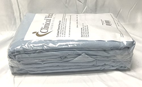 Deluxe Flannel Massage Sheet Set- Pastel Blue
