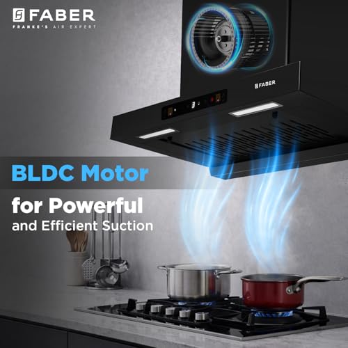 Faber Atom 60cm 1500m³/hr BLDC Autoclean Filterless T-Shape Chimney|Built In Oil Collector|Touch & Gesture Control|8Yr Motor,2Yr Comprehensive Warranty by Faber | Hood ATOM BLDC TC FL HC SC BK IN 60 view 2