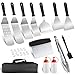 GIKPAL Set Barbecue Professionale, 23 Pezzi Kit Spatolas in Acciaio Inox con Borsa per Il Trasporto, BBQ Accessori per Barbecue all'Aperto, Griglia Piatta, Teppanyaki, Campeggio