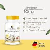 L-Theanin 500mg - 60 Tabletten - hochdosiert & vegan - Aminosäure | Warnke Vitalstoffe - Deutsche Apothekenqualität
