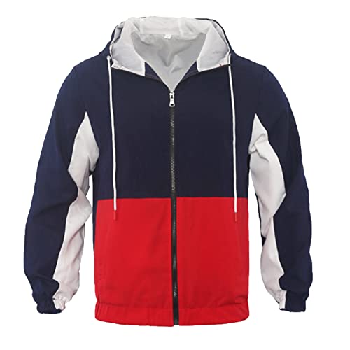 Adssdq Oversized Jacket, Excerise Hoodie Men Plus Size Long Sleeve Fall Lounge Comfort Jacket Cotton Fit Solid Button Down Collarless Jackets Mens Navy #TOP22