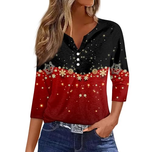 Generisch Weihnachtspullover Damen Rot Couple Christmas Sweater...