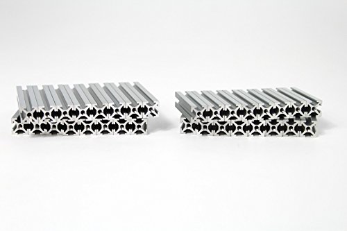 Makerbeam 40x10x10mm Beam Clear anodised (2 Packs of 8), and 60x10x10mm Beam, Clear anodised (2 Packs of 8)