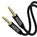 Aux Cord for Car - Audio Auxiliary Cable 3FT Long Durable Pretty Tangle Free Shielded Slim Thin Noise Reducing - Compatible with Home Theatre, Headphones, iPhone, Samsung, Fits LifeProof Cases by NOMX
