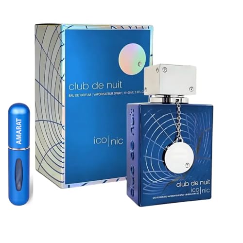 Perfume Club de Nuit Iconic 105ML, Perfume Árabe para Hombre de Larga Duración, Eau de Parfum Importado desde Dubái, Incluye Atomizador Recargable 5ML (iconic)