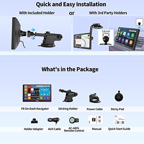 image for ATOTO P8 Portable Car Stereo, Wireless CarPlay & Wireless Android Auto