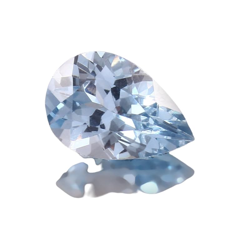 Aigue-marine naturelle en poire pour créer votre propre collier en gemme bleue