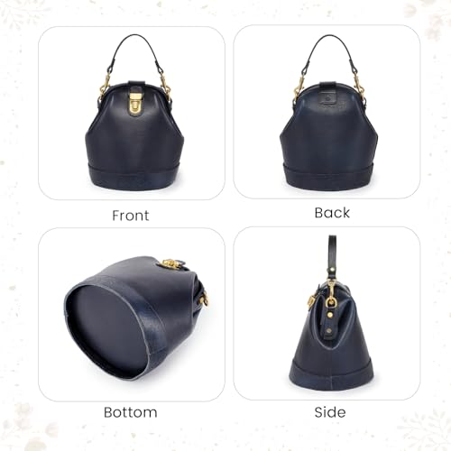 Image of OLD TREND Doctor Bucket Crossbody Handbag | Luxurious and Versatile Bag for Women | Genuine Cowhide Leather