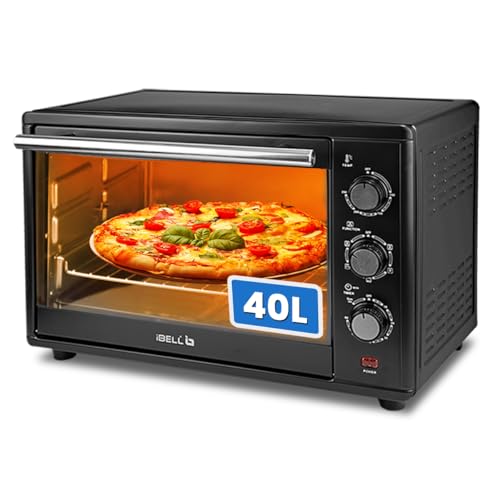 Image of IBELL Electric Oven Toaster Grill 40L OTG with 1800 Watt, Convection & Motorized Rotisserie, Multiple heating options, 2 Year Warranty, EO40LGDLX (Black)