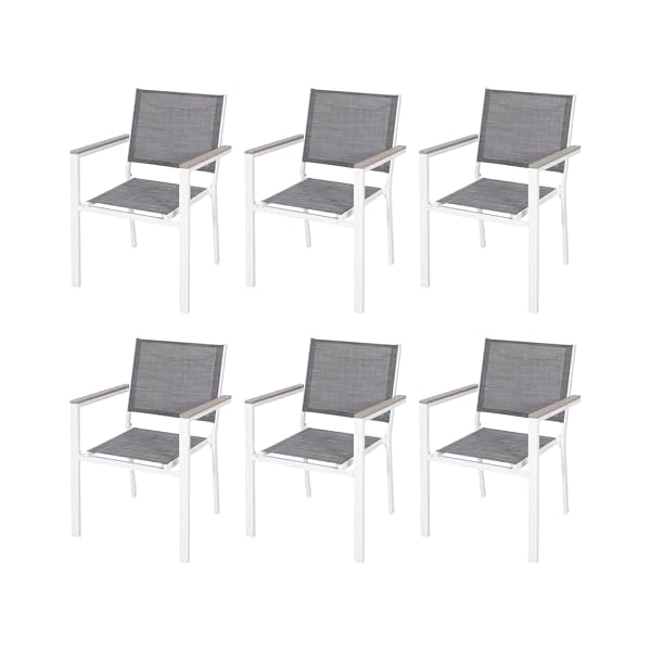 Avestar Gartenstühle Textilene 6er-Set