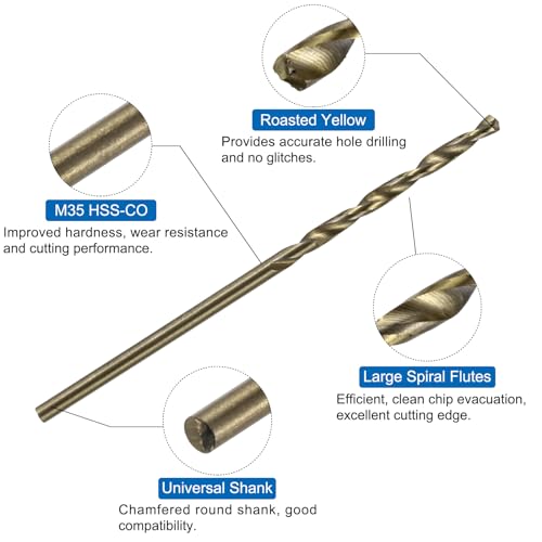 sourcing map Metric Tap & Drill Bit Set, 2pcs M2 x 0.4 Spiral Point Thread Taps Titanium Coated and 2pcs 1.6mm Twist Drill Bits Roasted Yellow, Screw Tapping Threading Tools 4 sourcing map Metric Tap & Drill Bit Set, 2pcs M2 x 0.4 Spiral Point Thread Taps Titanium Coated and 2pcs 1.6mm Twist Drill Bits Roasted Yellow, Screw Tapping Threading Tools - Image 4
