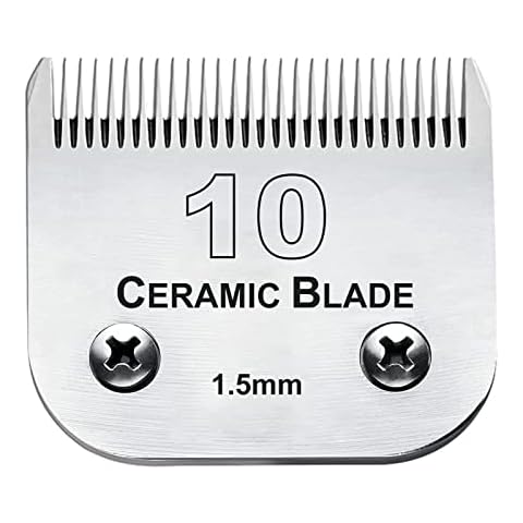 #10 Blade Dog Grooming Replacement Blade Compatible with Andis Clippers Carbon Infused Steel Detachable Ceramic Sharp Edge Also Compatible with Wahl/Oster Dog Clippers Cover