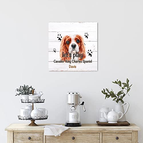 Panneau bois Charles Spaniel idéal comme cadeau de crémaillère - 6