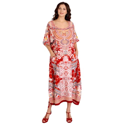 Image of Miss Lavish London Women's Kaftan- Kaftan Dress for Casual, Party, Evening, Vacation and Everyday Wear