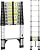 BOWEITI Telescoping Ladder,Portable Aluminum Collapsible Ladder w/2 Triangle Stabilizers, Lightweight RV Compact Ladder, Telescopic Extension Ladder for Home, Outdoor, 330lbs Capacity