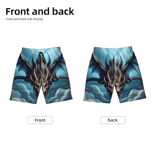 Flying Dragon Youth Beach Pants, Soft and Breathable, with Drawstring Waist, Suitable for Sports and Leisure.2