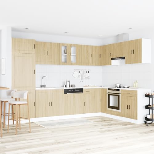 QZZCED Gabinete Base para Fregadero con Puerta Porto 2 Piezas Marrón - Mueble de Baño Moderno con Almacenamiento Amplio, Diseño Minimalista y Líneas Limpias, Fabricado en Madera