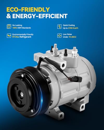 Image of PHILTOP 68189 NEW Air Conditioner AC Compressor with Clutch Compatible with Ford Explorer 2006 2007 2008 4.0L,Explorer 2009 2010, Mountaineer 2006 2007 2008 2009 2010 4.0L, 9L2Z19703B