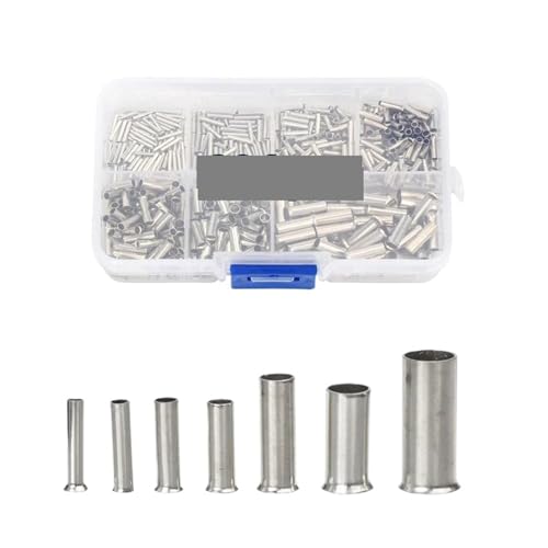 Copper Connecting Pipe Wire with Heat Shrink Tube Plier Ferrules Electrical Cable Terminal Joint Tube Terminal Cable Lug(600pcs)