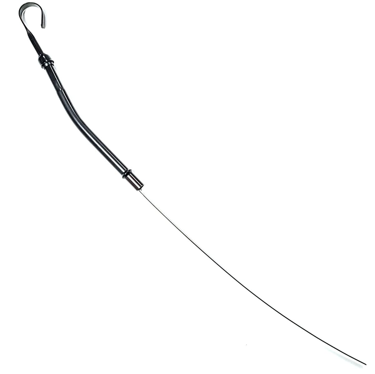 Dipstick, Engine Oil, Black Steel, Compatible with Chevy Small Block 1955-79 SBC 283-400