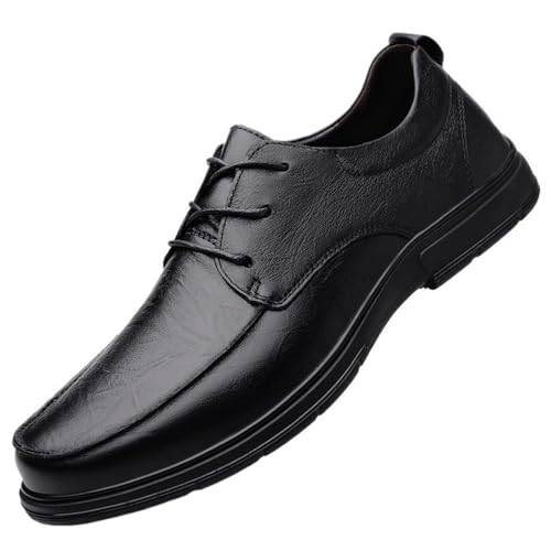 Comfortable Oxford Dress Shoes Mens Leather Lace Up Walking Derby Classic Round Head Business Office Casual Formal Work Shoes2
