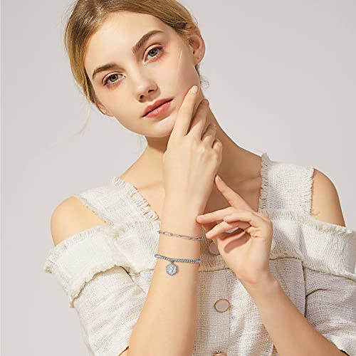 Iefwell Silver Bracelets For Women, Initials A Bracelets Silver Bracelets For Women Silver Initial Bracelets For Teen Girls Silver Jewelry Teen Girl Gifts #TOP2