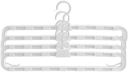 Perchas de viaje de plástico de 4 piezas, portátil, único, más funciones, colgador, fuerte, duradero, para viajes, armario, guardarropa