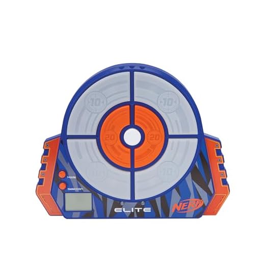 Nerf Elite Strike and Score Digital Target - Target Board with Lights, Sounds, and Adjustable Stand