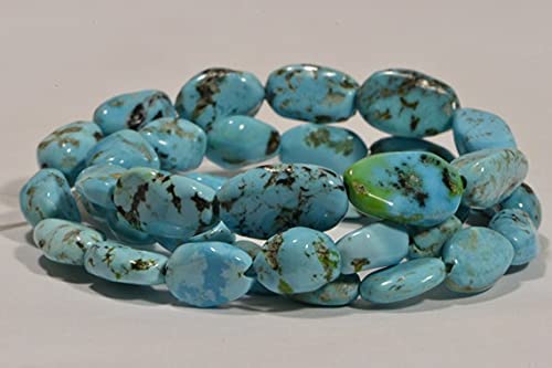 LKBEADS Nevada niebieski turkusowy progresywny sznurek koraliki bryłki turkusowe koraliki naturalny kamień szlachetny koraliki materiały do produkcji biżuterii 40 cm sznurek 14,5 x 6,8 x 5,6 mm