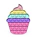 Pop bubble it Fidget Toy Unter 10 Euro Regenbogen Antistress Spielzeug Push Bubble Pop Bubble Fidget Toys aus Silikon für Ostergeschenke Erwachsene und Kinder Popet Anti Stress Spielzeug (Cupcake)