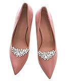HJYHYN Silver Shoe Clips Shoes Jewelry Decoration Crystal Shoe Buckle for Wedding party