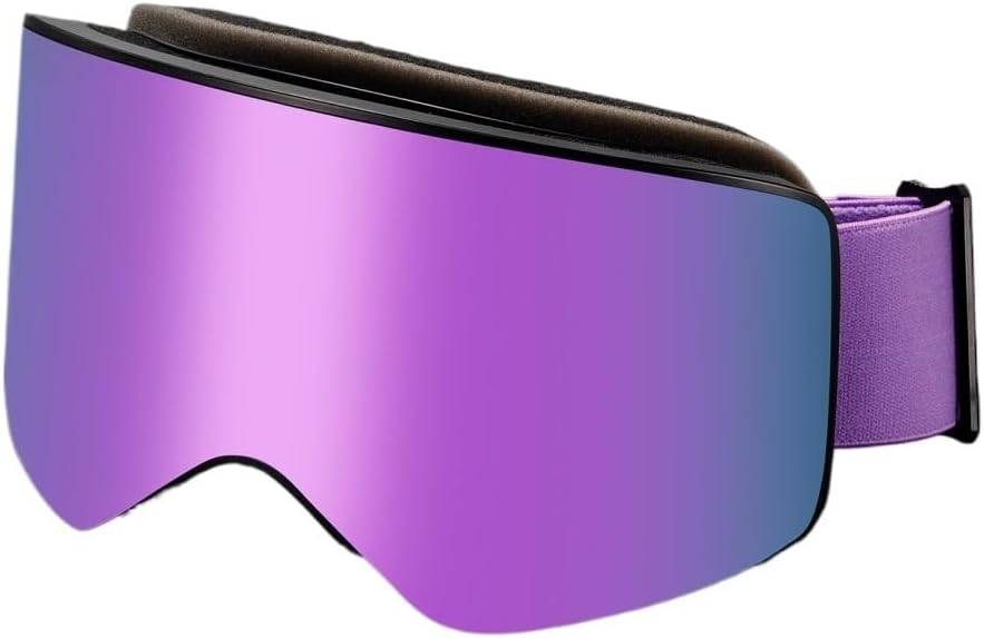 Cylindrical Real Lens HD Wide-Field Double-Layer Ski Goggles for Snow Mountaineering and Eye Protection