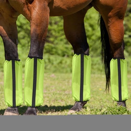 Fly Boots for Horses - Horse Mesh Leg Wraps | Breathable Equine Leggings - for Turnout Stable Competition Sports Training Ranch Farm Backyard — view 5
